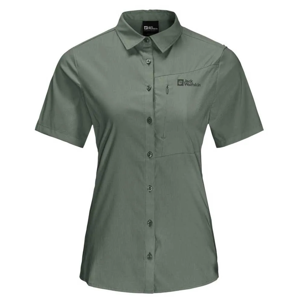 Jack Wolfskin Heidetal Kortärmad Skjorta, Picnic green Jack Wolfskin Heidetal Kortärmad Skjorta, Picnic green