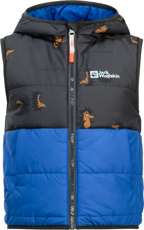 Jack Wolfskin Kids' Gleely Insulated Hooded Vest, Nordic Sky, 92