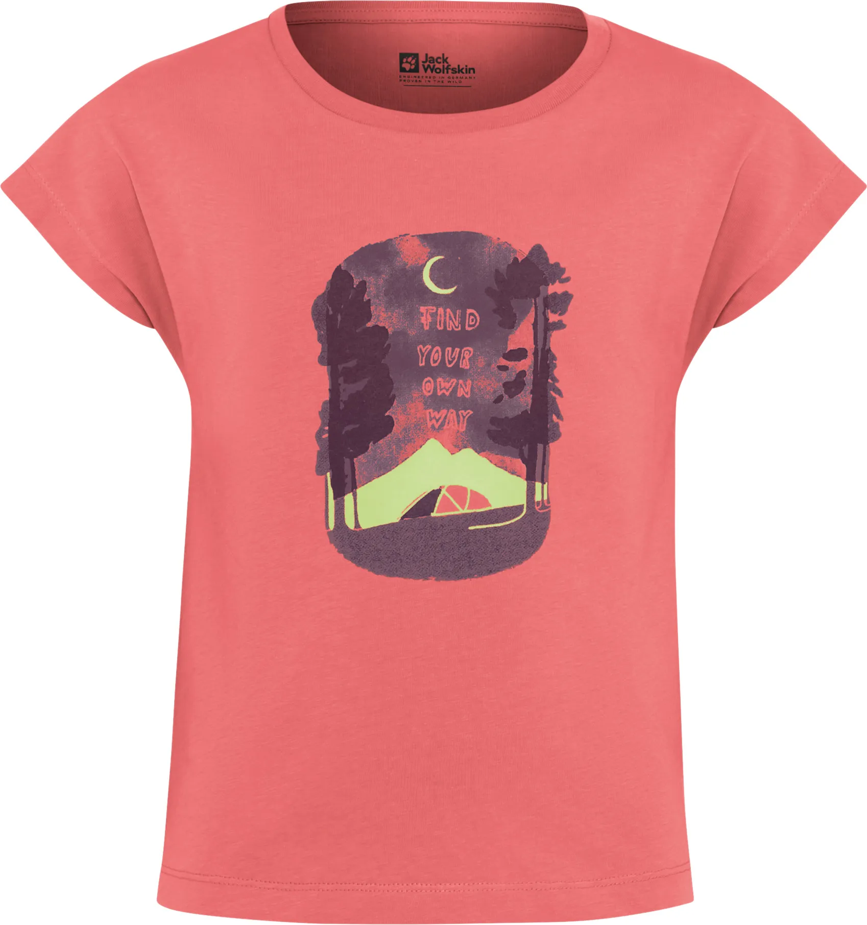 Jack Wolfskin Kid's Graphic Girls Tee Print Jack Wolfskin Kid's Graphic Girls Tee Print