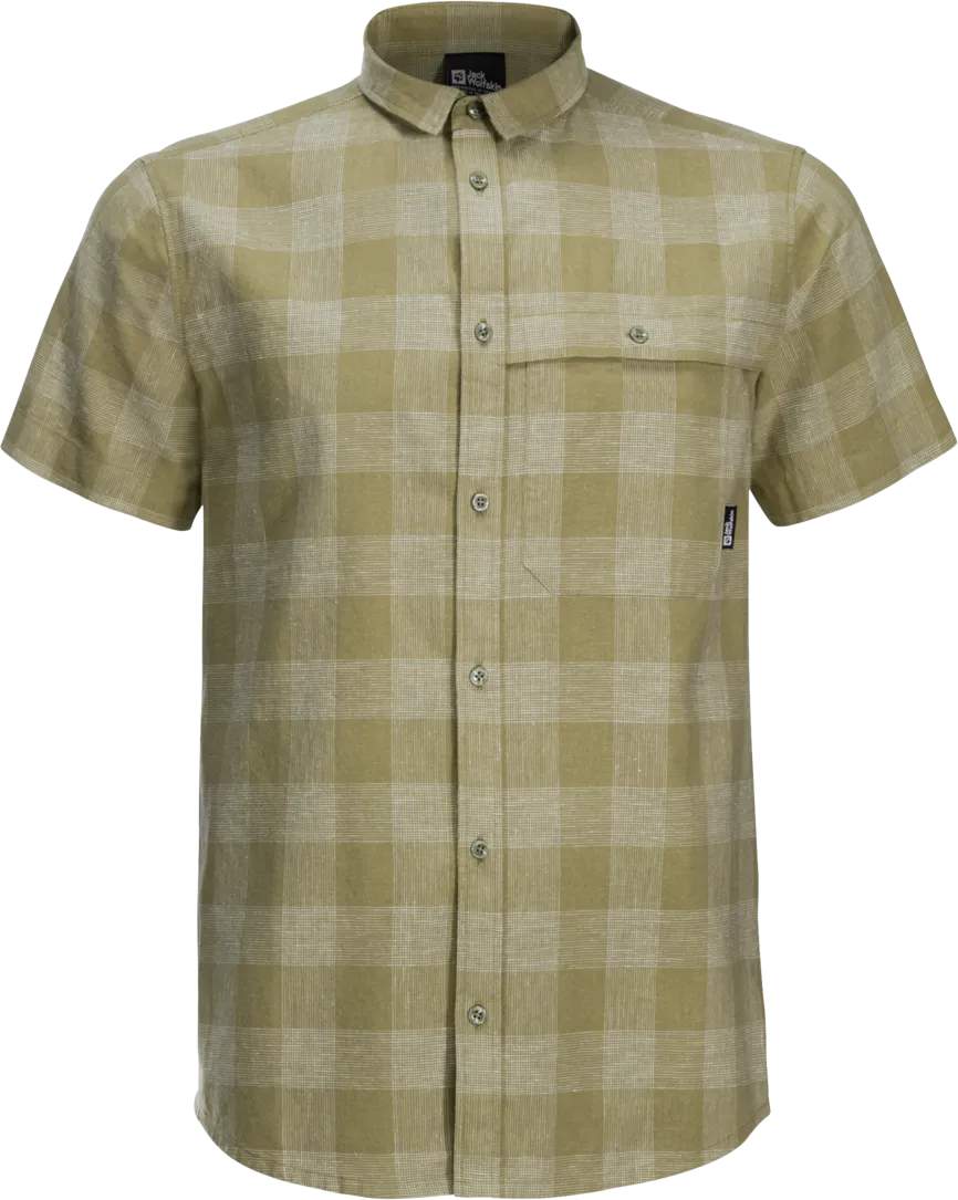 Jack Wolfskin Men's Highlands Shirt, Bay Leaf Check Jack Wolfskin Men's Highlands Shirt, Bay Leaf Check