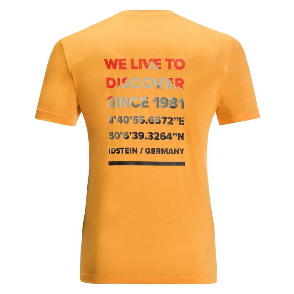 Jack Wolfskin Men's Hiking Short Sleeve T-Shirt, Orange pop Jack Wolfskin Men's Hiking Short Sleeve T-Shirt, Orange pop