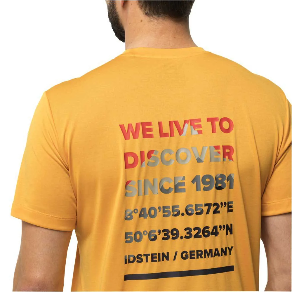 Jack Wolfskin Men's Hiking Short Sleeve T-Shirt, Orange pop Jack Wolfskin Men's Hiking Short Sleeve T-Shirt, Orange pop