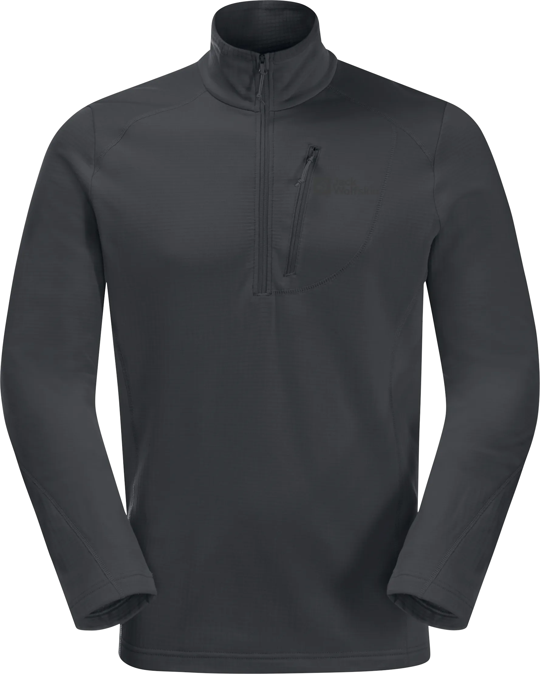 Jack Wolfskin Men's Kolbenberg Half Zip, Phantom Jack Wolfskin Men's Kolbenberg Half Zip, Phantom