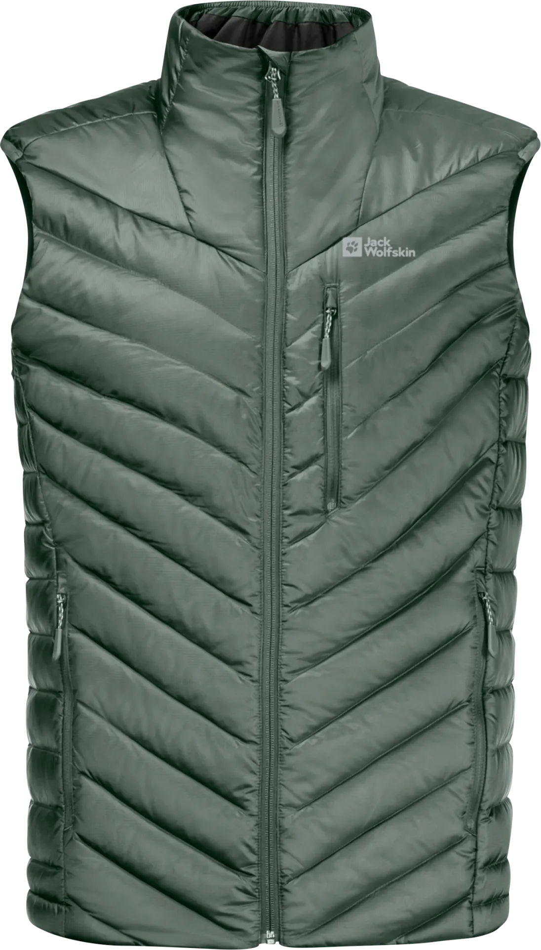 Jack Wolfskin Men's Passamani Down Vest, Hedge Green Jack Wolfskin Men's Passamani Down Vest, Hedge Green