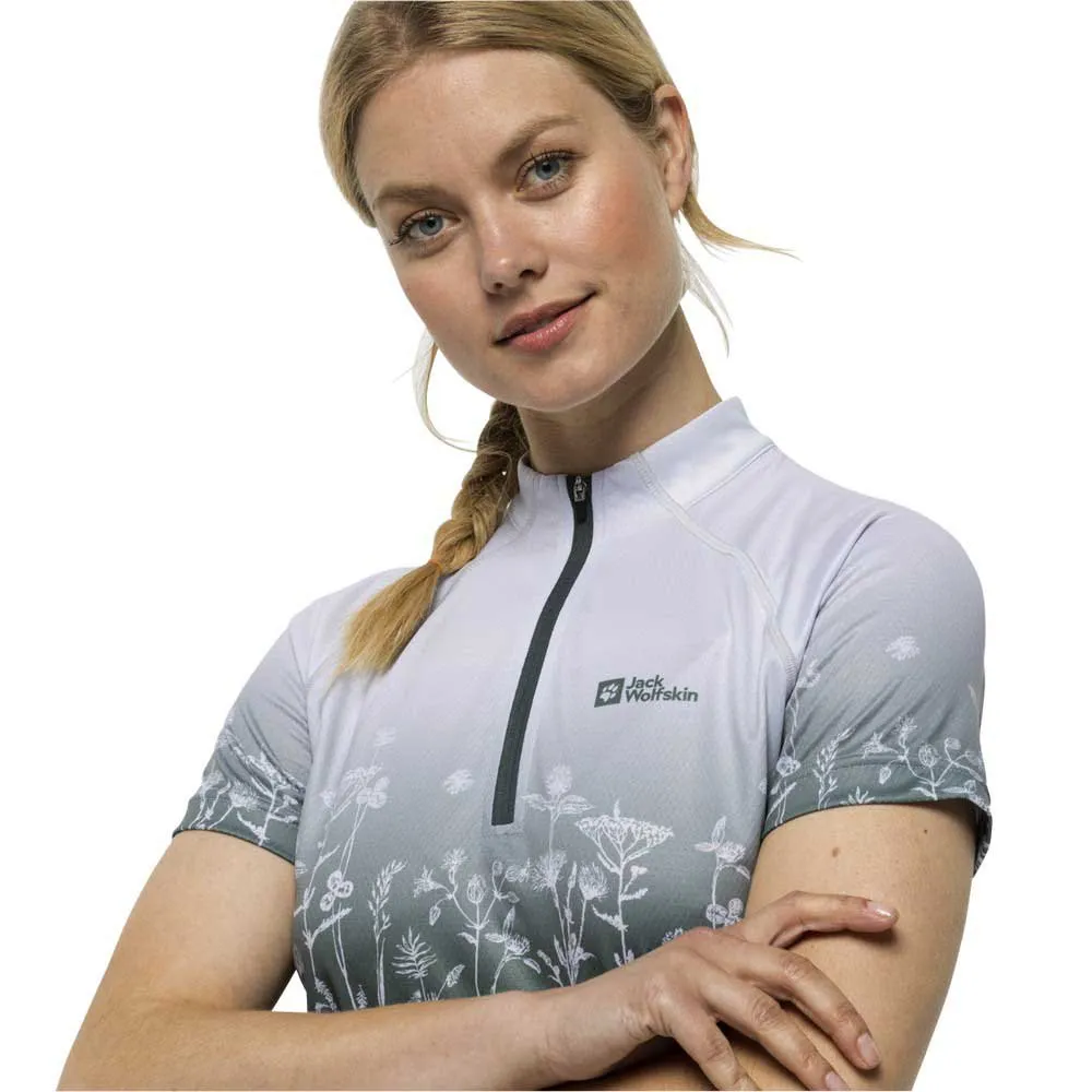 Jack Wolfskin Morobbia Half Zip Print T-shirt Med Korta ärmar