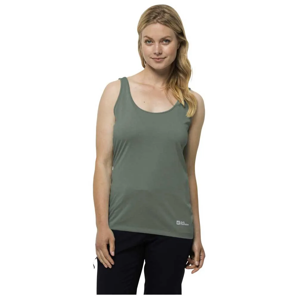 Jack Wolfskin Pack & Go ärmlös T-shirt, Picnic green