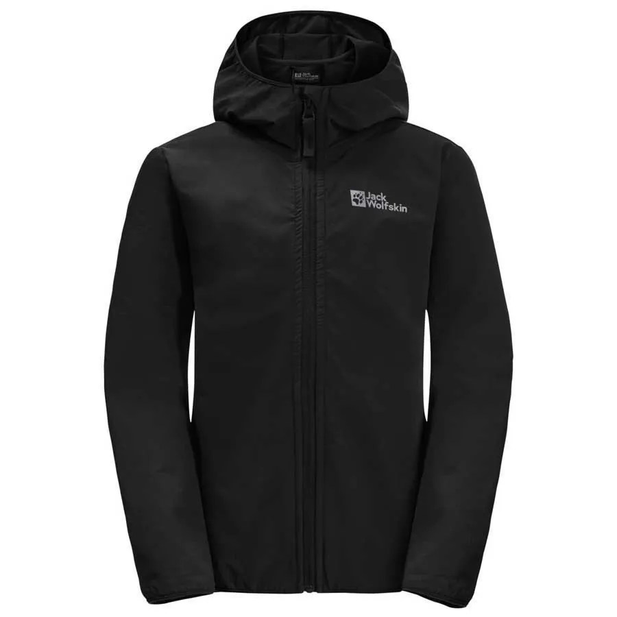 Jack Wolfskin Solyd Jacka, Black, 116cm