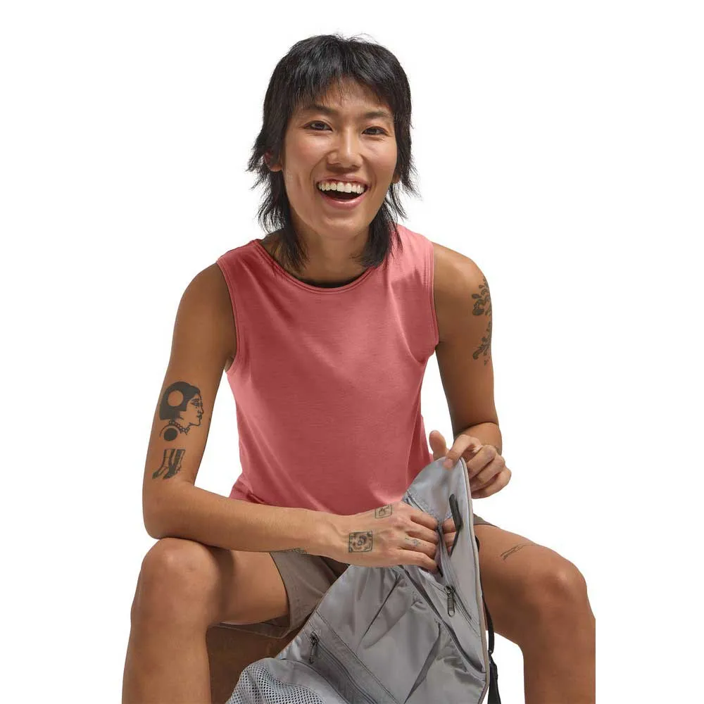 Jack Wolfskin Travel ärmlös T-shirt, Mineral red heather