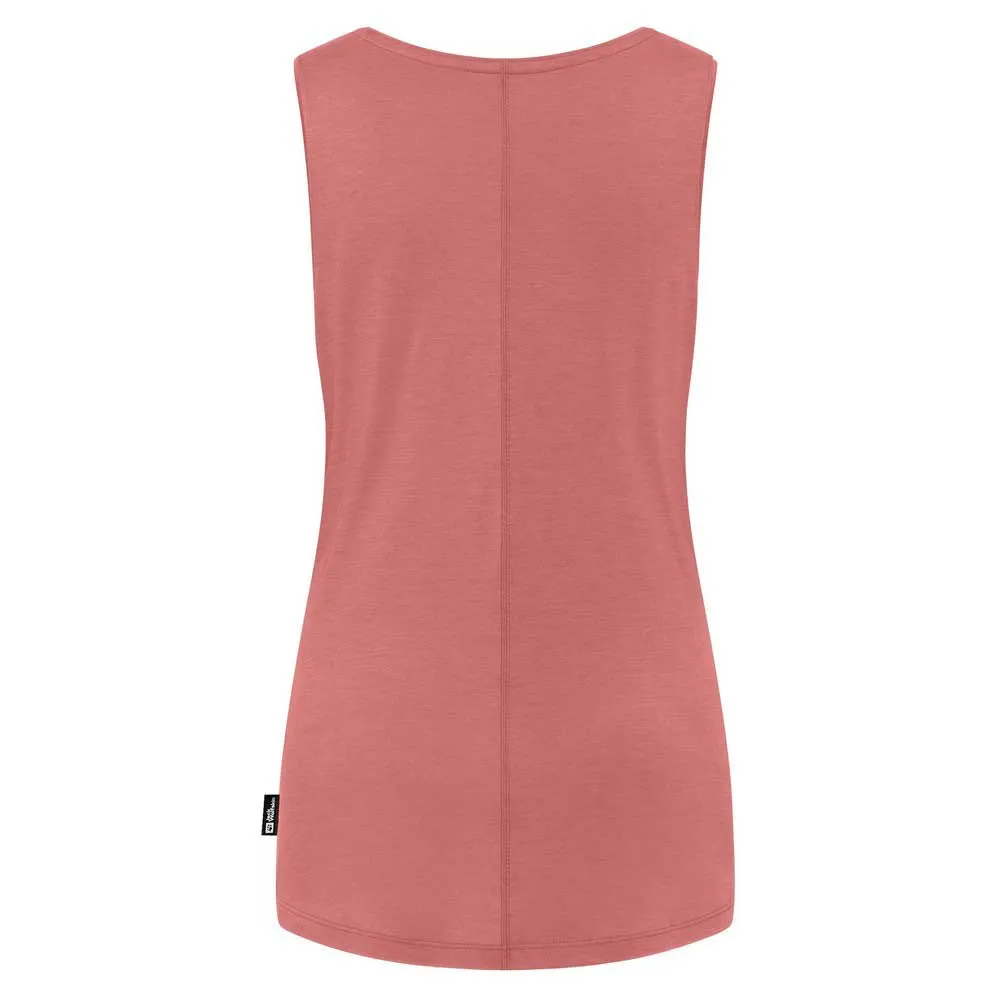 Jack Wolfskin Travel ärmlös T-shirt, Mineral red heather