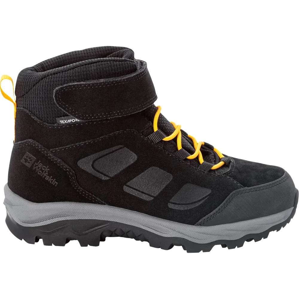 Jack Wolfskin Vojo Lt Texapore Mid Vandringskängor, Black / burly yellow xt, EU 31