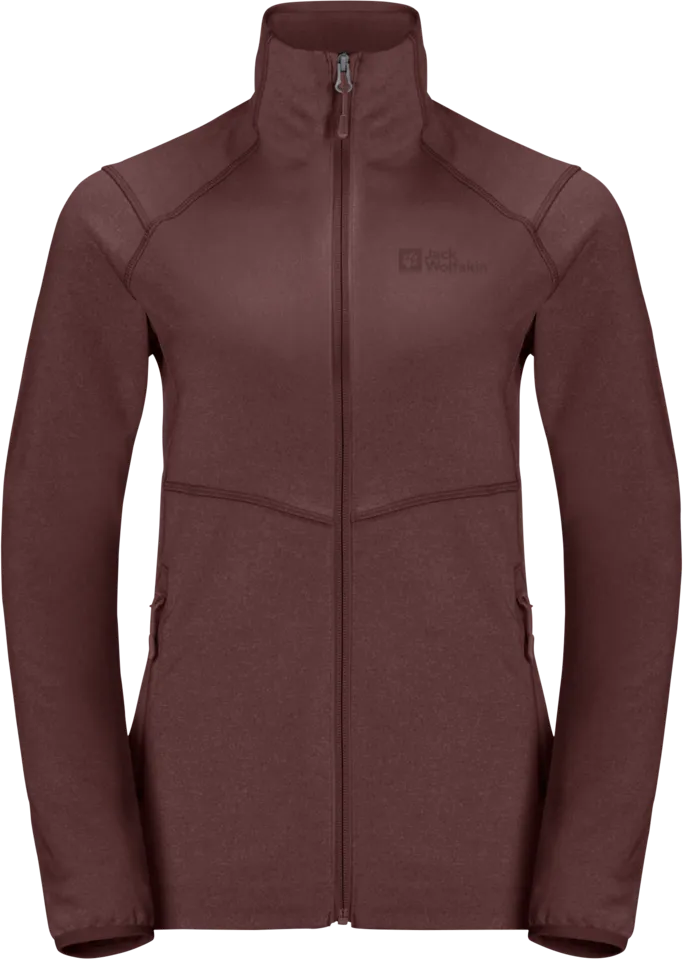 Jack Wolfskin Women's Fortberg Full Zip, Dark maroon Jack Wolfskin Women's Fortberg Full Zip, Dark maroon