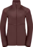 Jack Wolfskin Women's Fortberg Full Zip, Dark maroon