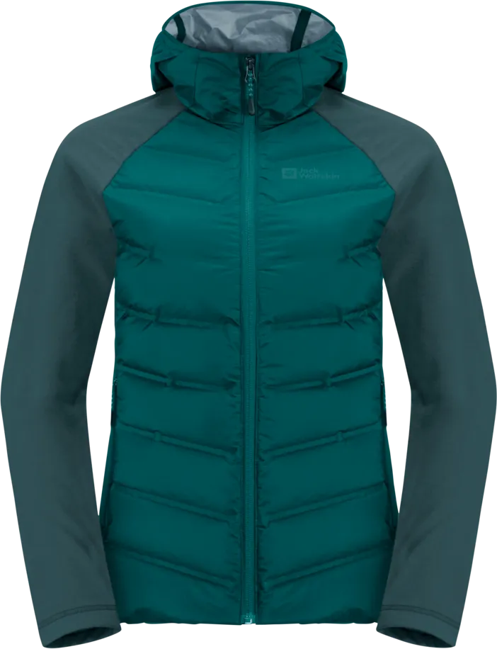 Jack Wolfskin Women's Tasman Down Hybrid, Sea Green Jack Wolfskin Women's Tasman Down Hybrid, Sea Green