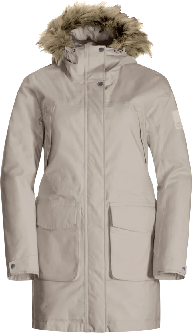 Jack Wolfskin Women's Winterfrost Insulated Parka, Dusty Grey