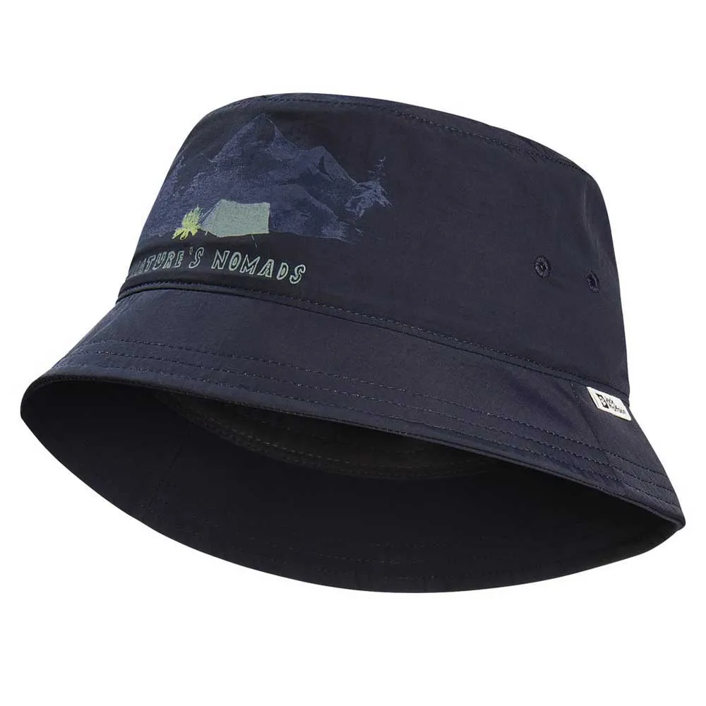 Jack Wolfskin Woods Bucket Hatt, Print night blue, S