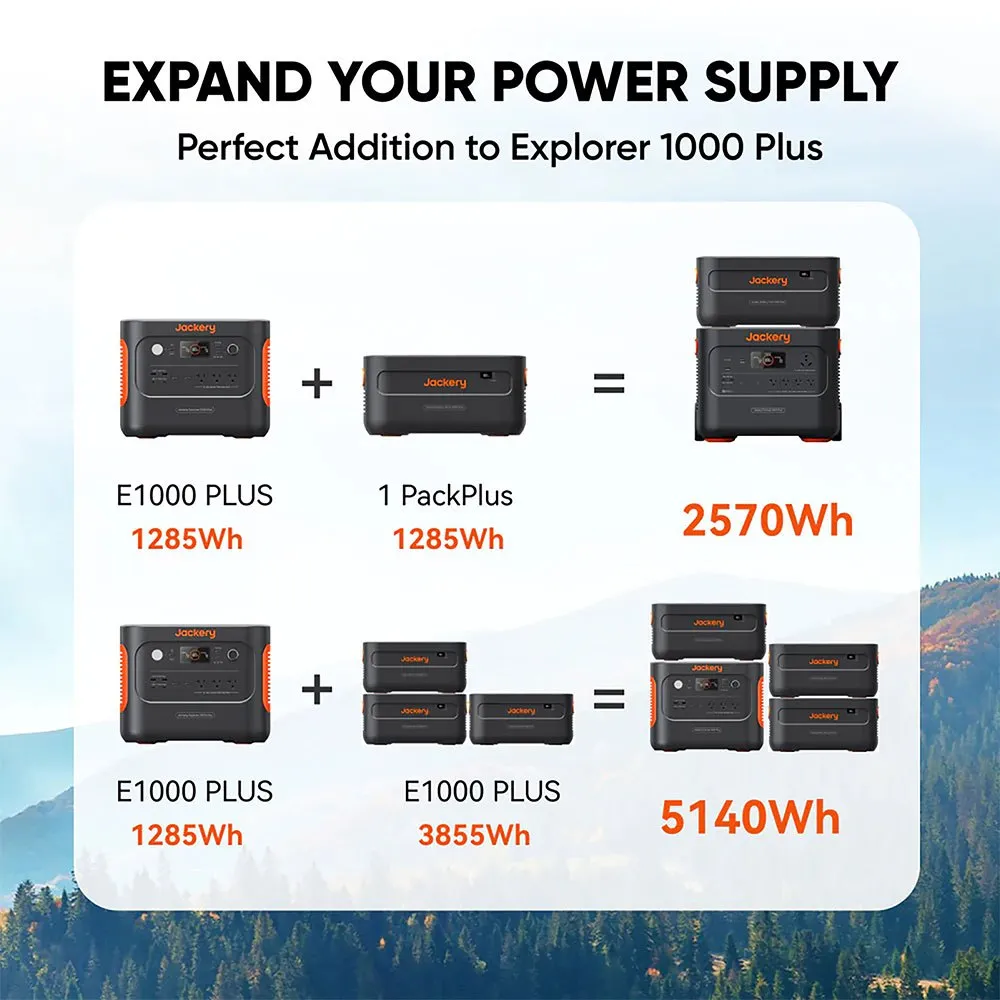 Jackery 1000 Plus Batteri, Black, One Size Jackery 1000 Plus Batteri, Black, One Size