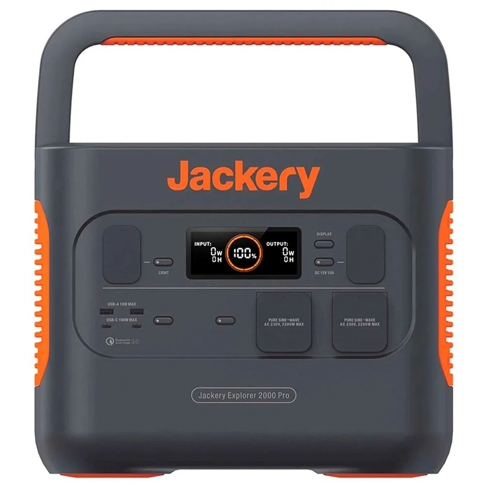 Jackery Explorer 2000 Pro Bärbar Kraftstation, Black, One Size Jackery Explorer 2000 Pro Bärbar Kraftstation, Black, One Size