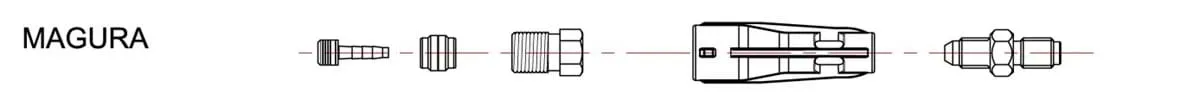 Jagwire Kopplingar till Jagwire HyFlow till Magura Gustav och Marta Jagwire Kopplingar till Jagwire HyFlow till Magura Gustav och Marta