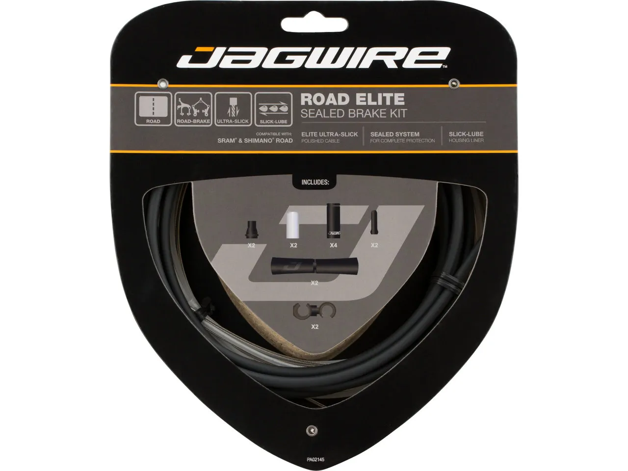 Jagwire Road Elite Sealed Bremszugset, Svart Jagwire Road Elite Sealed Bremszugset, Svart