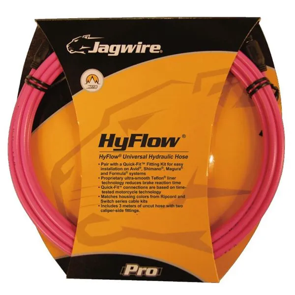 Jagwire Slangset Jagwire HyFlow Hydraul Quick-Fit Teflon 3000 mm Rosa