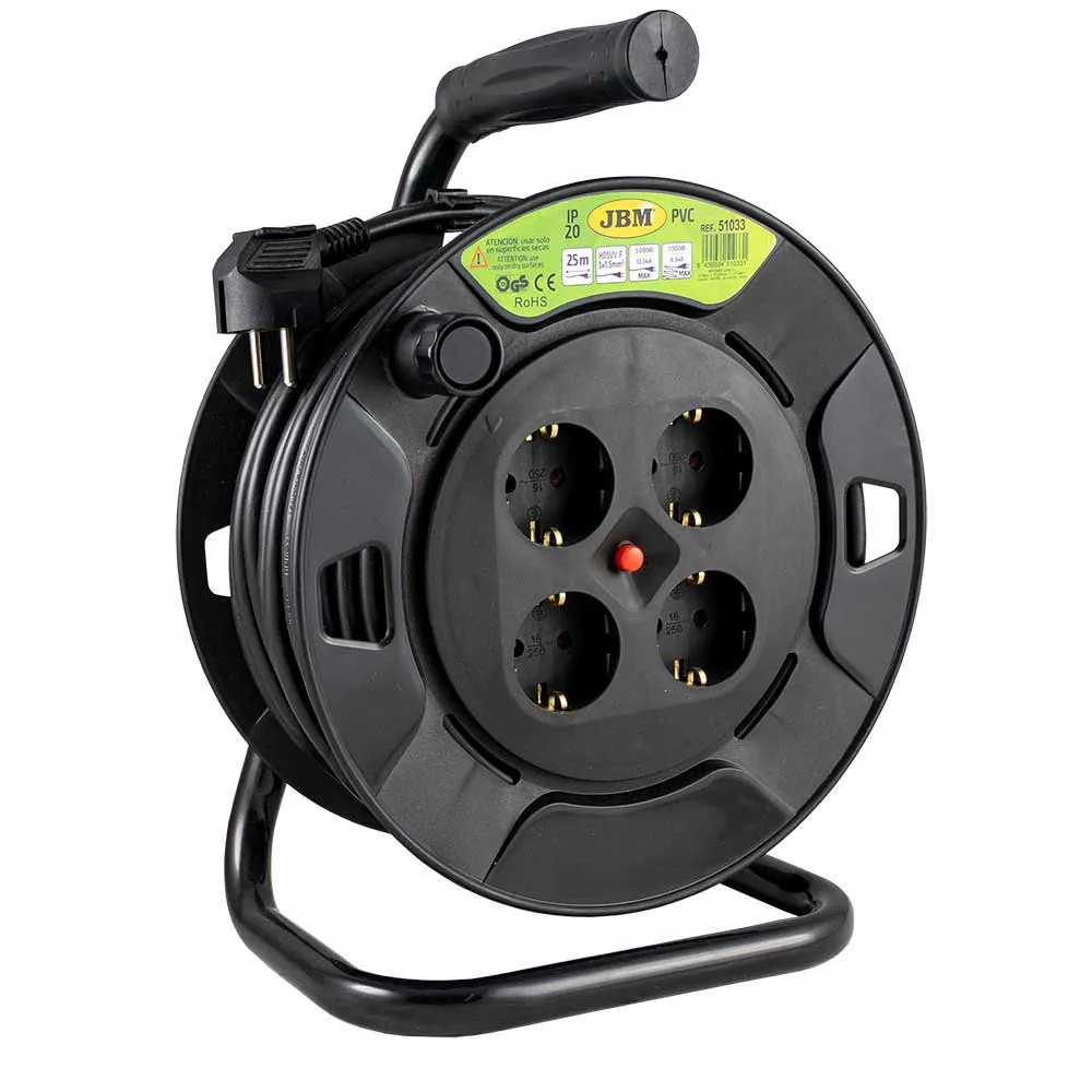 Jbm Electrical 25 M Kabeltrumma, Black, One Size Jbm Electrical 25 M Kabeltrumma, Black, One Size