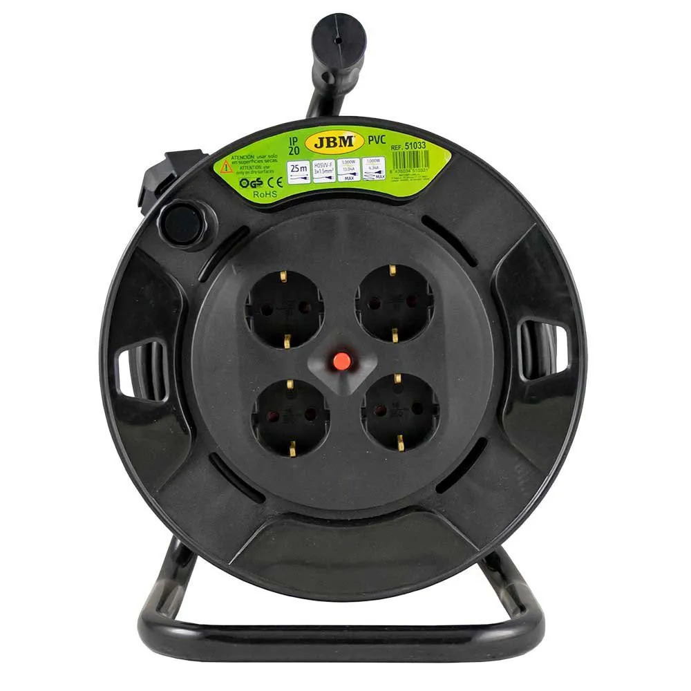 Jbm Electrical 25 M Kabeltrumma, Black, One Size Jbm Electrical 25 M Kabeltrumma, Black, One Size