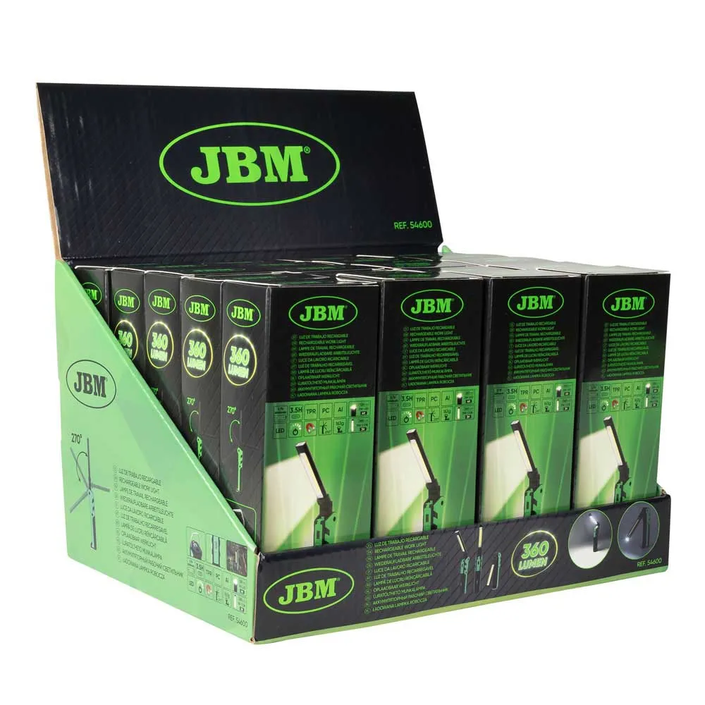 Jbm Mini Articulated Magnetic Led 360lm Ficklampa, Black / green, One Size
