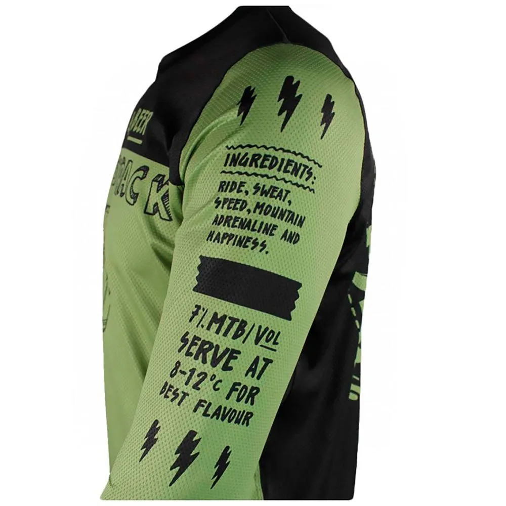 Jeanstrack Bike & Beer T-shirt Med 3/4 ärm, Green, XXL