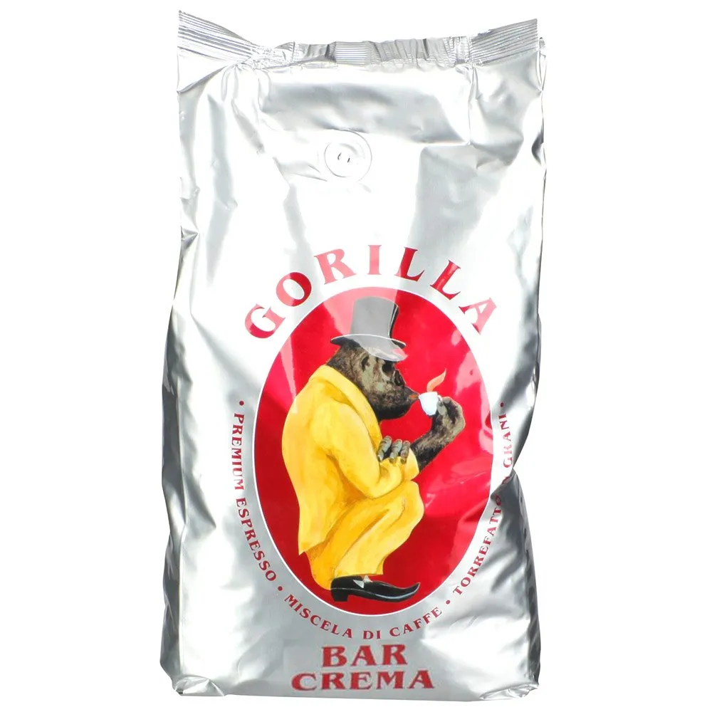 Joerges Gorilla Bar Crema 1kg Kaffebönor Italienska, Black, One Size