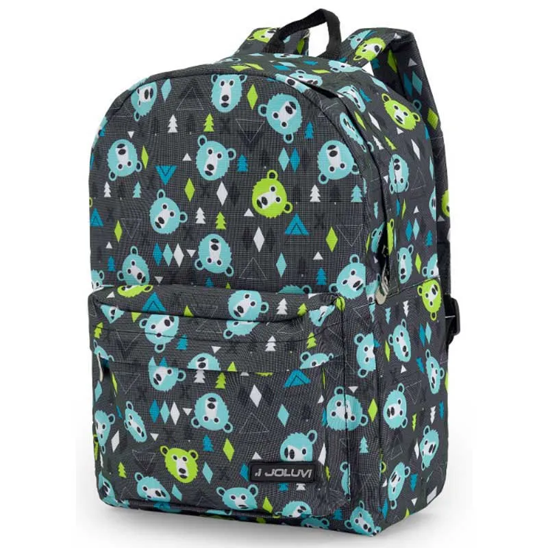 Joluvi Quattro Print Ryggsäck, Black / green / yellow