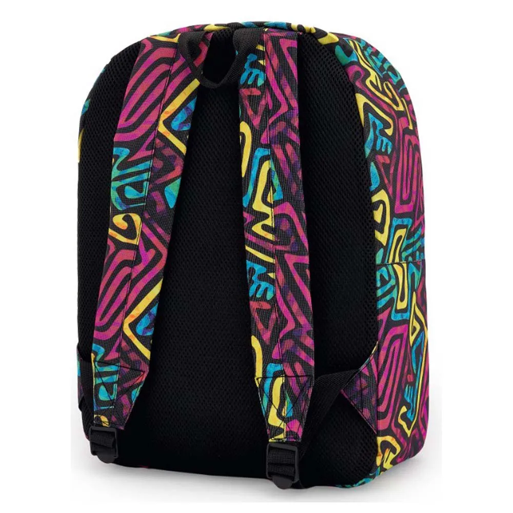 Joluvi Quattro Print Ryggsäck, Red / yellow / blue