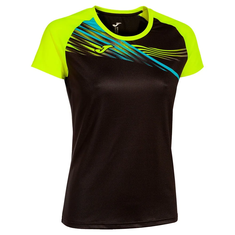 Joma Elite X T-shirt Med Korta ärmar Refurbished female, Black / fluor yellow Joma Elite X T-shirt Med Korta ärmar Refurbished female, Black / fluor yellow
