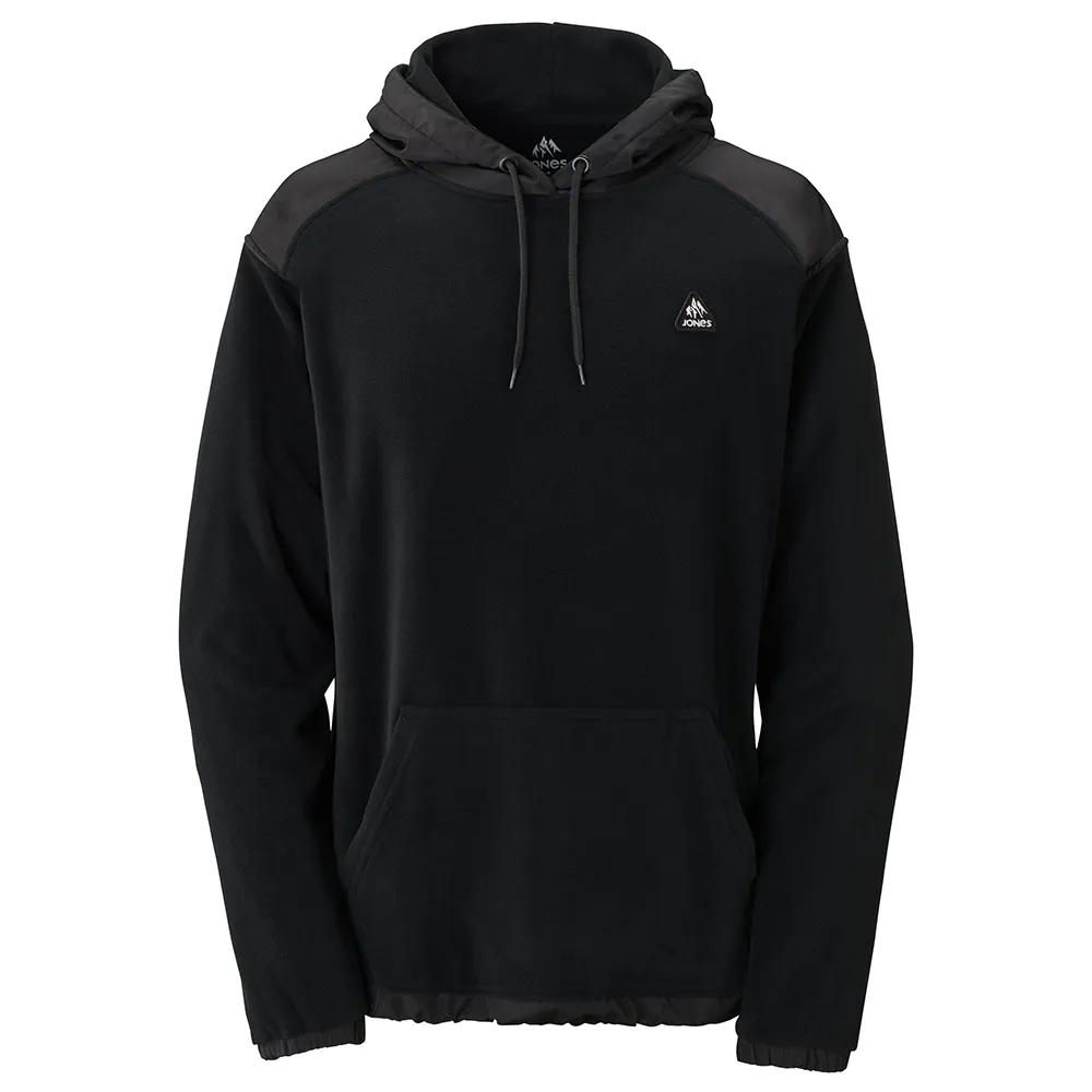 Jones Recycled Fleecejacka Med Huva, Stealth black Jones Recycled Fleecejacka Med Huva, Stealth black