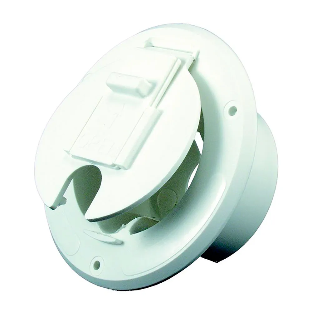 Jr Products Rund Kabellucka, Polar white, 109.53mm