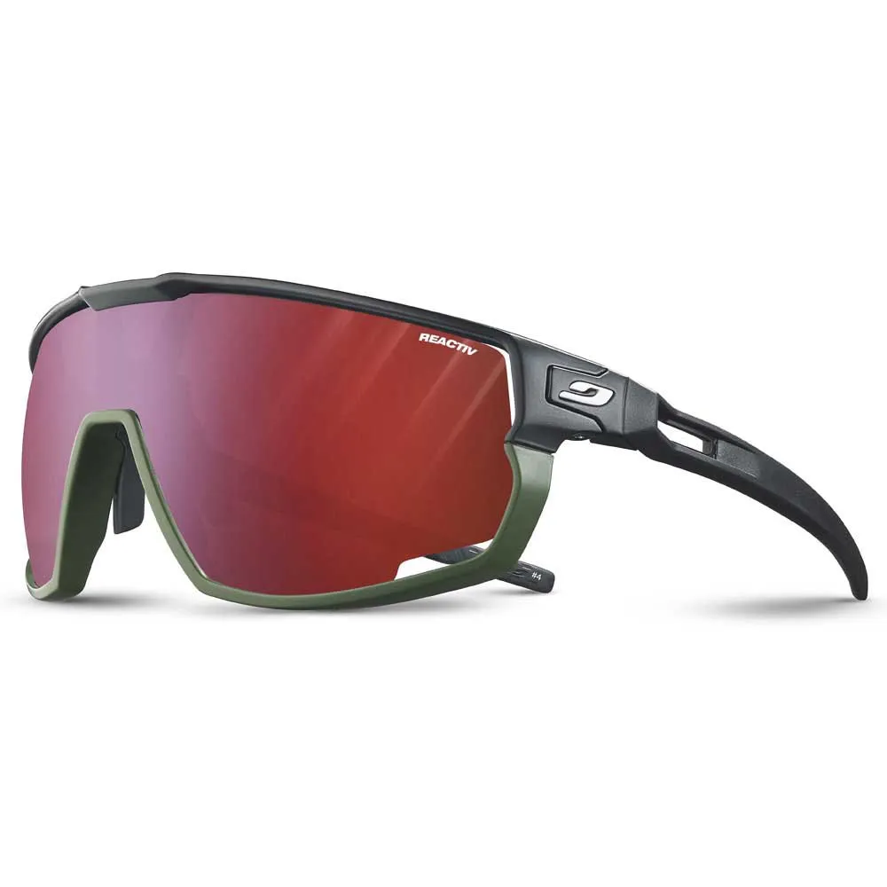Julbo Rush Solglasögon, Black / army, Reactiv/CAT0-3 HC