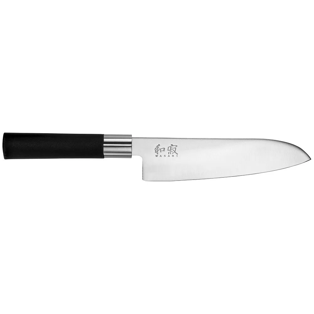 Kai Wasabi Black Santoku 16.5 Cm Kniv, Brown / silver, One Size Kai Wasabi Black Santoku 16.5 Cm Kniv, Brown / silver, One Size