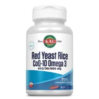 Kal Coq-10 Omega-3 Kardiovaskulärt Stöd 60 Softgels Röd Jästris