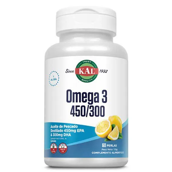 Kal Omega 3 450 300 Essential Fatty Acid Kapslar 60 Enheter, One size