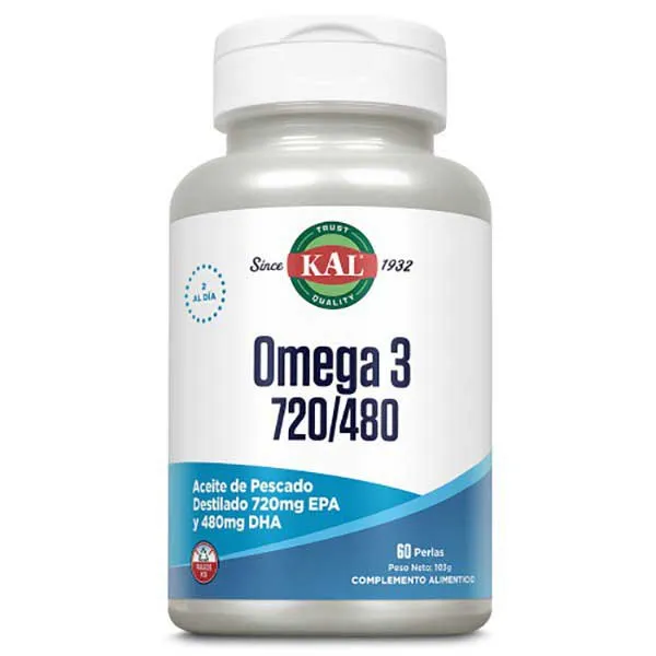 Kal Omega 3 720 480 Essential Fatty Acid Kapslar 60 Enheter, One size
