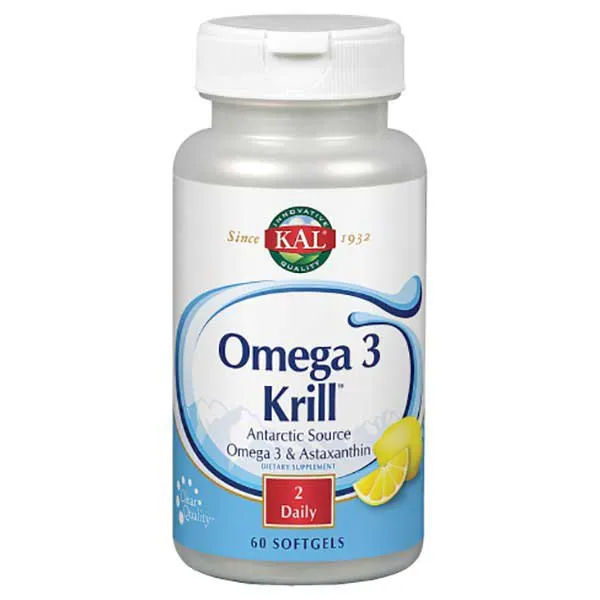 Kal Omega 3 Krill 500mg Essential Fatty Acid Kapslar 60 Enheter, One size