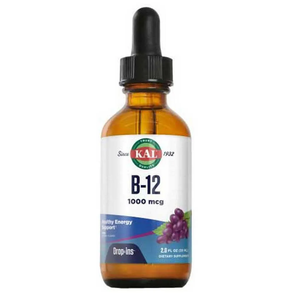 Kal Vegetarian B-12 1000mcg Energi 59ml, Multicolour, One Size Kal Vegetarian B-12 1000mcg Energi 59ml, Multicolour, One Size