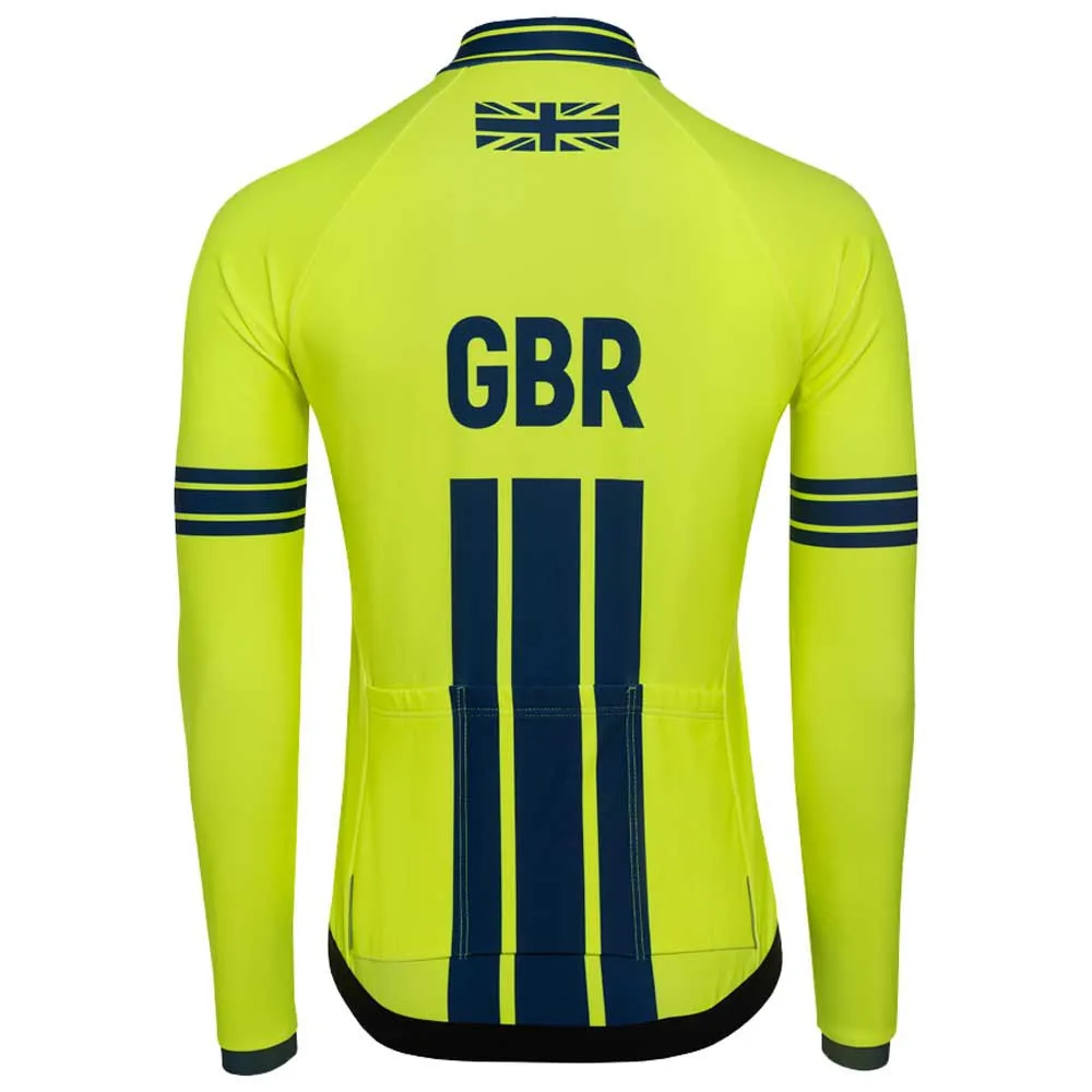 Kalas Great Britain Cycling Team Långärmad Trikå, Fluo