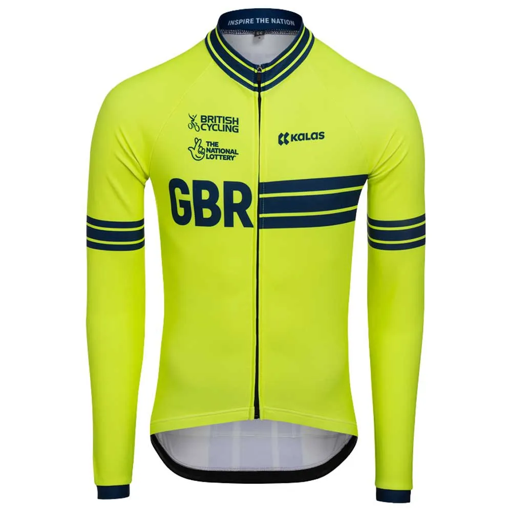 Kalas Great Britain Cycling Team Långärmad Trikå, Fluo