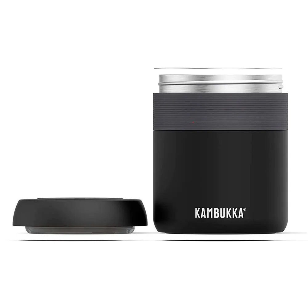 Kambukka Bora Food 600ml Termosflaska, Matte black, One Size
