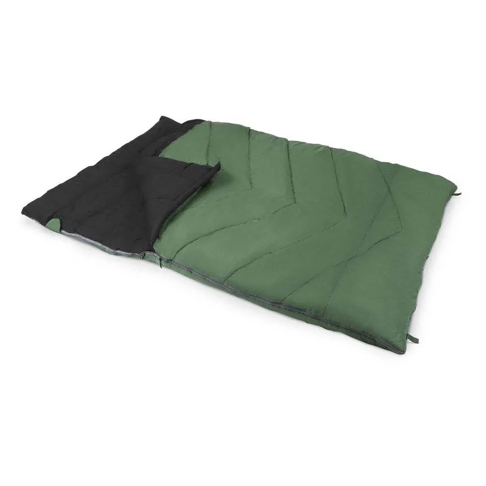 Kampa Vert Double Sovsäck, Green / black, Double Zipper