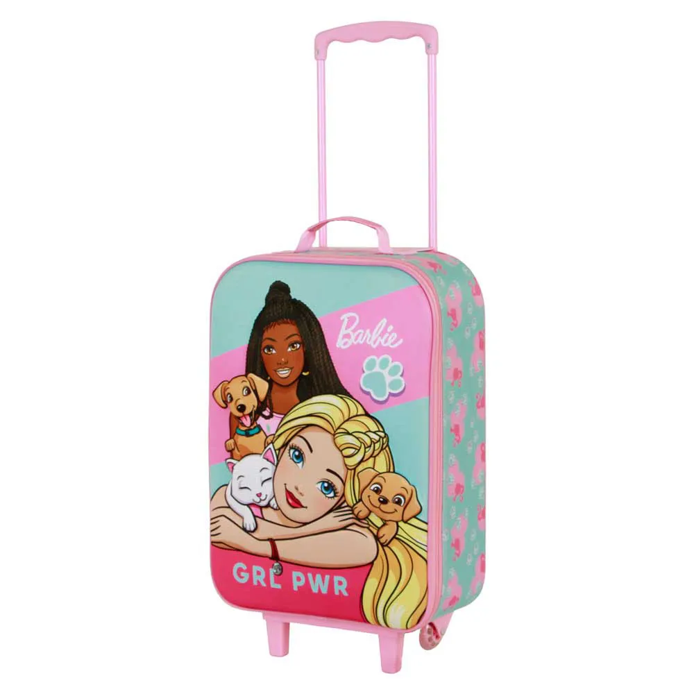 Karactermania Barbie Pets Soft 3d Trolleyväska, Pink