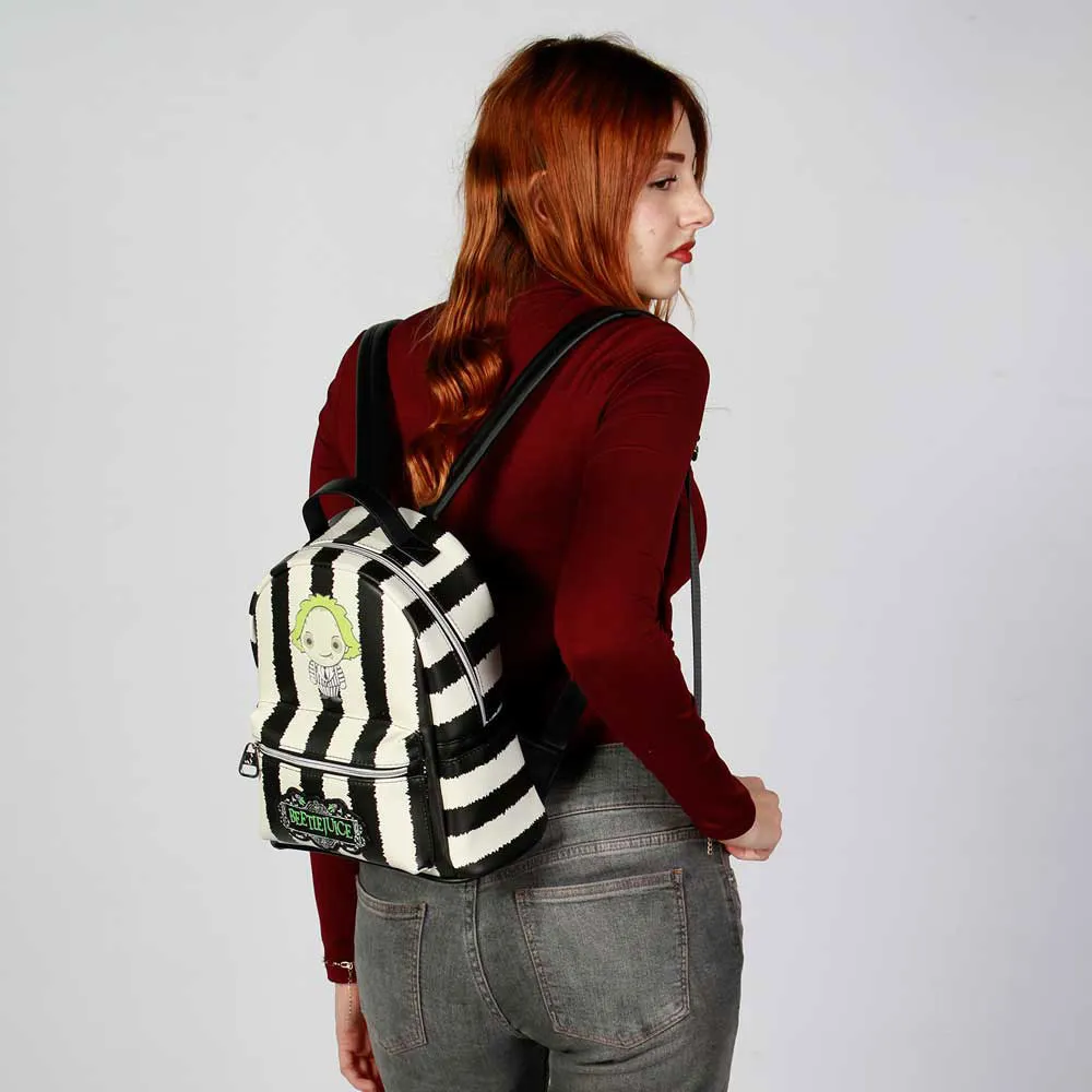 Karactermania Beetlejuice Stripes-heady Ryggsäck, White