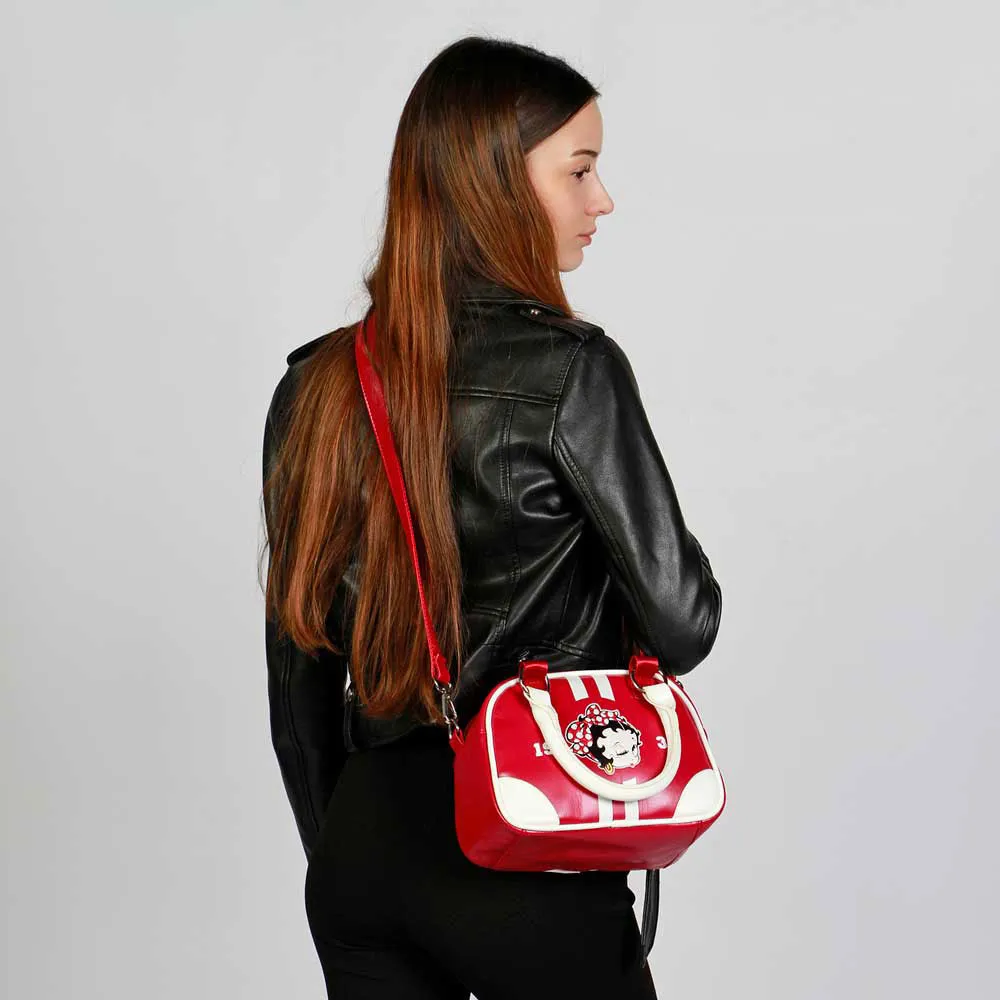 Karactermania Betty Boop Varsity Bowling Fashion Väska, Burgundy