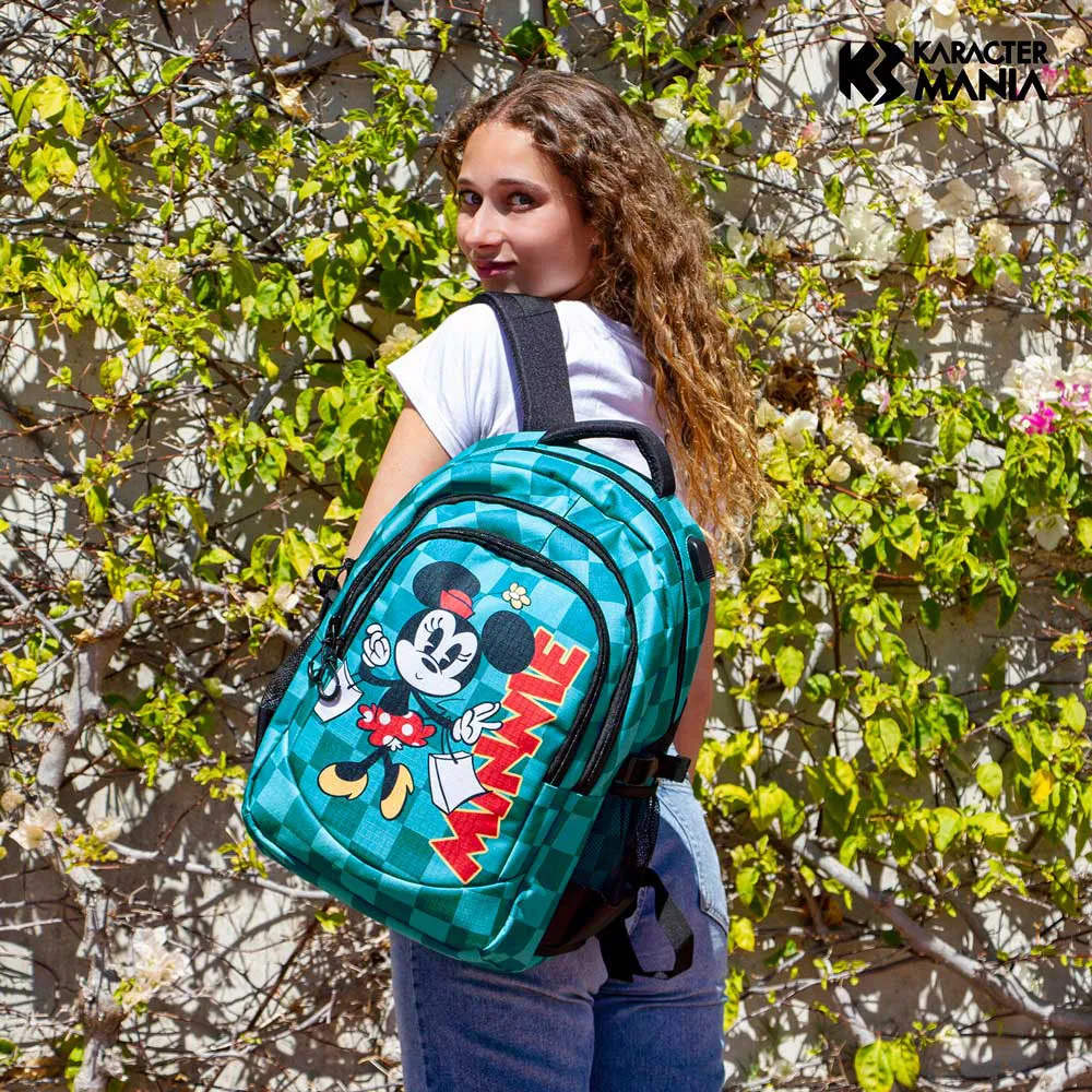 Karactermania Disney Minnie Mouse Indigo Plus Running Ryggsäck, Turquoise