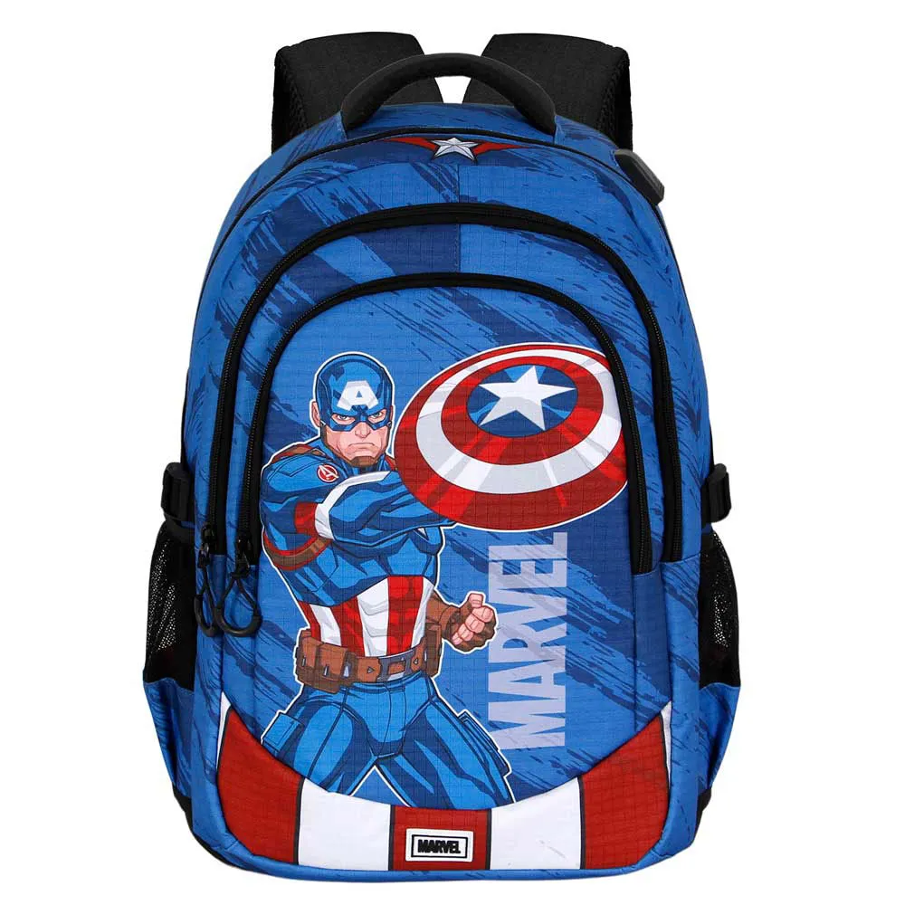Karactermania Marvel Captain America Gears Plus Running Ryggsäck, Blue Karactermania Marvel Captain America Gears Plus Running Ryggsäck, Blue